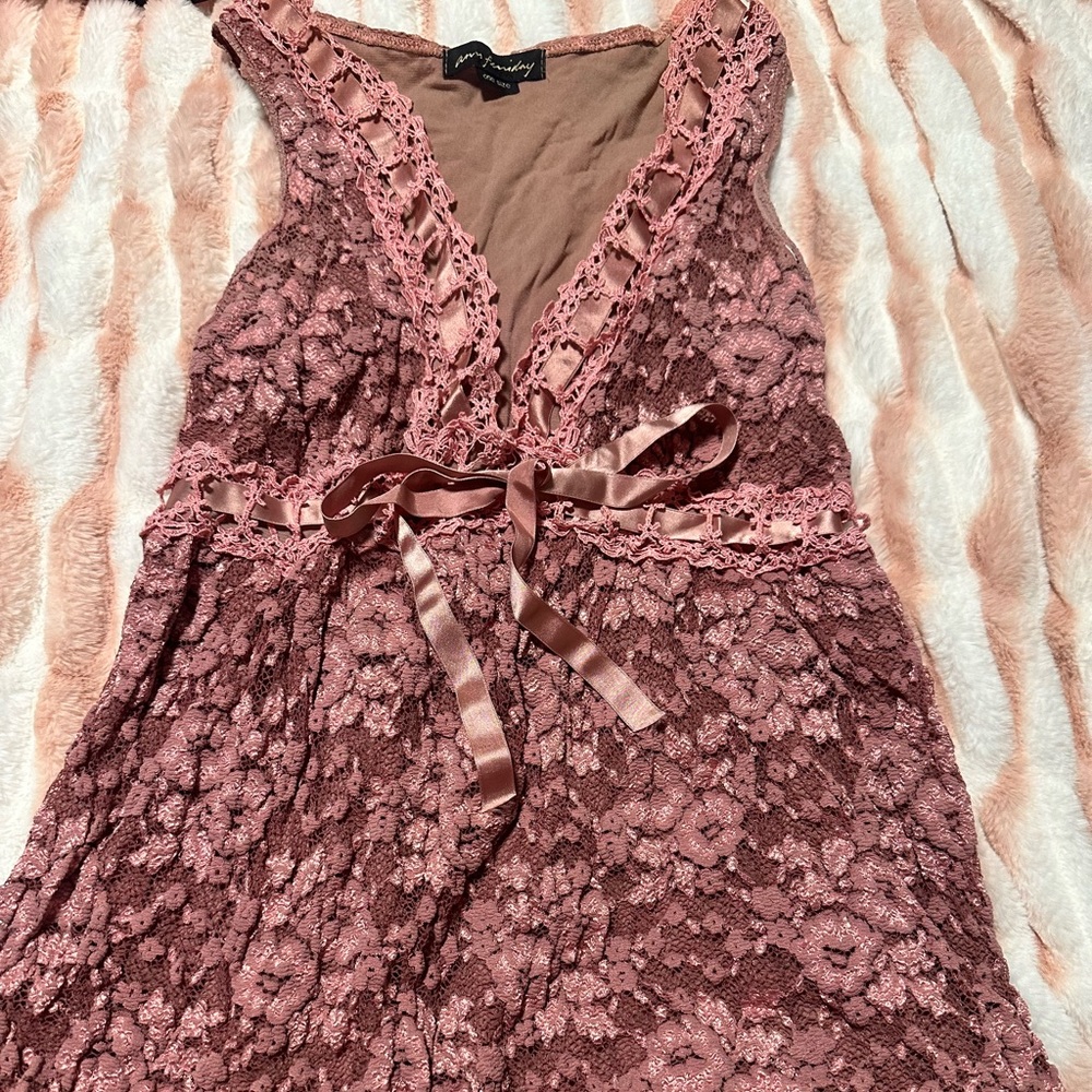 Ann Ferriday pink lace tunic